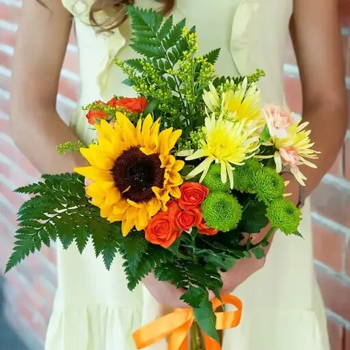   Букет «Золотой закат». Свадьба осенью 2025 Мария Казённова