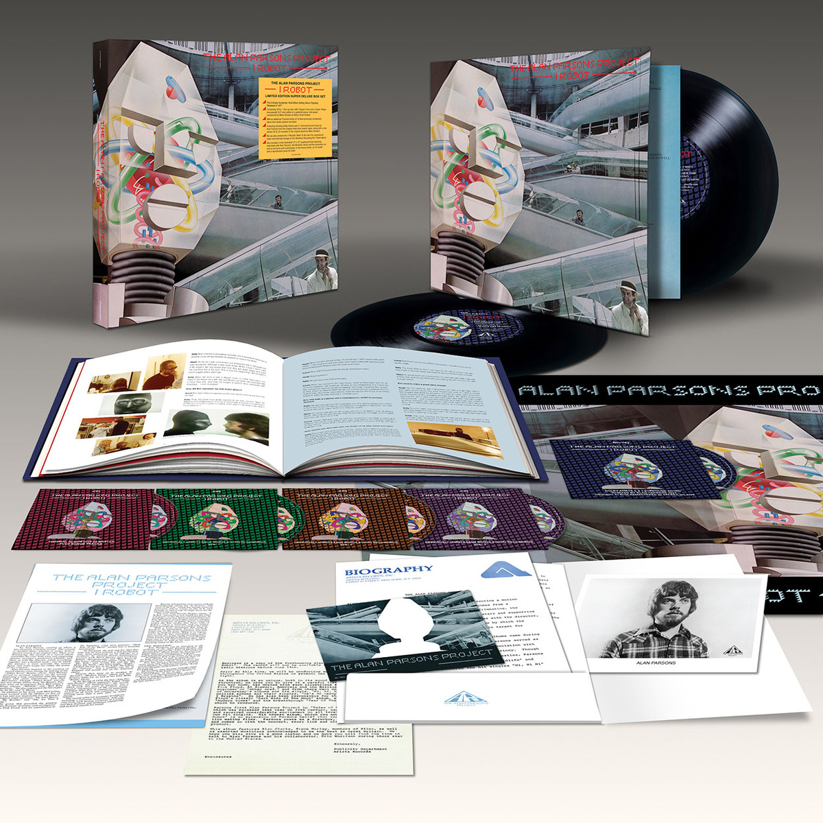 The Alan Parsons Project — I Robot Super Deluxe Box Set (4CD + Blu-ray + 2×LP + книга + мерч) Полный набор кроме звука:)