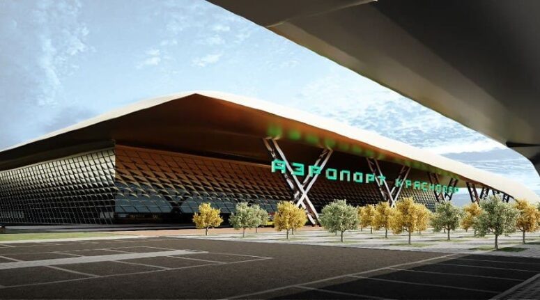    Проект нового терминала аэропорта Краснодара. Изображение пресс-службы компании «Аэродинамика»