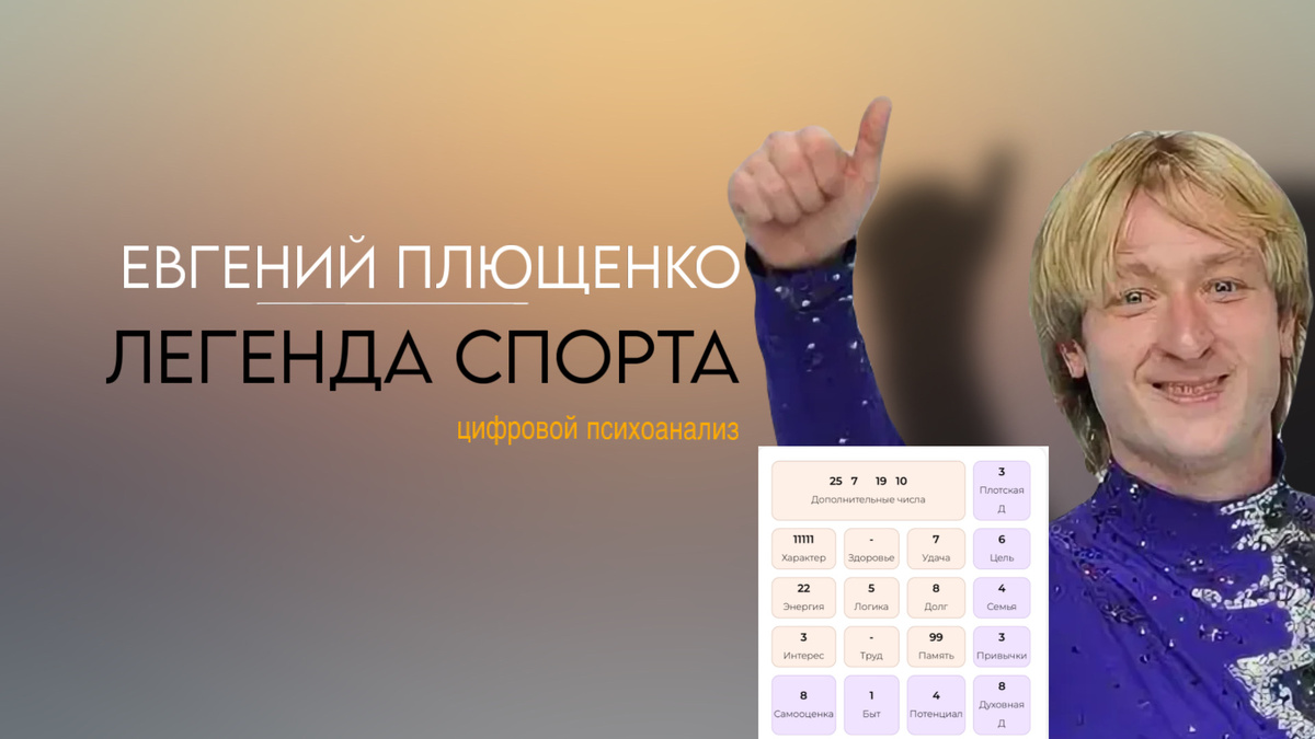 Психоанализ Евгения Плющенко по дате рождения