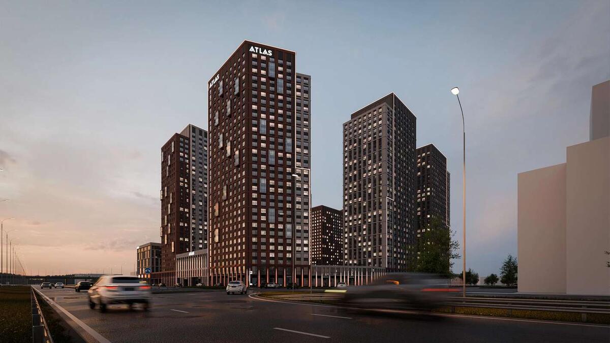 Проект и план застройки ЖК Атлас Визион в Екатеринбурге