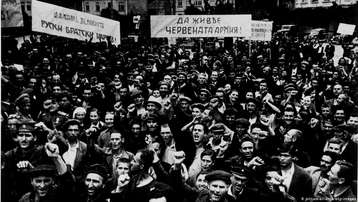 Встреча Красной Армии в Софии. Сентябрь 1944