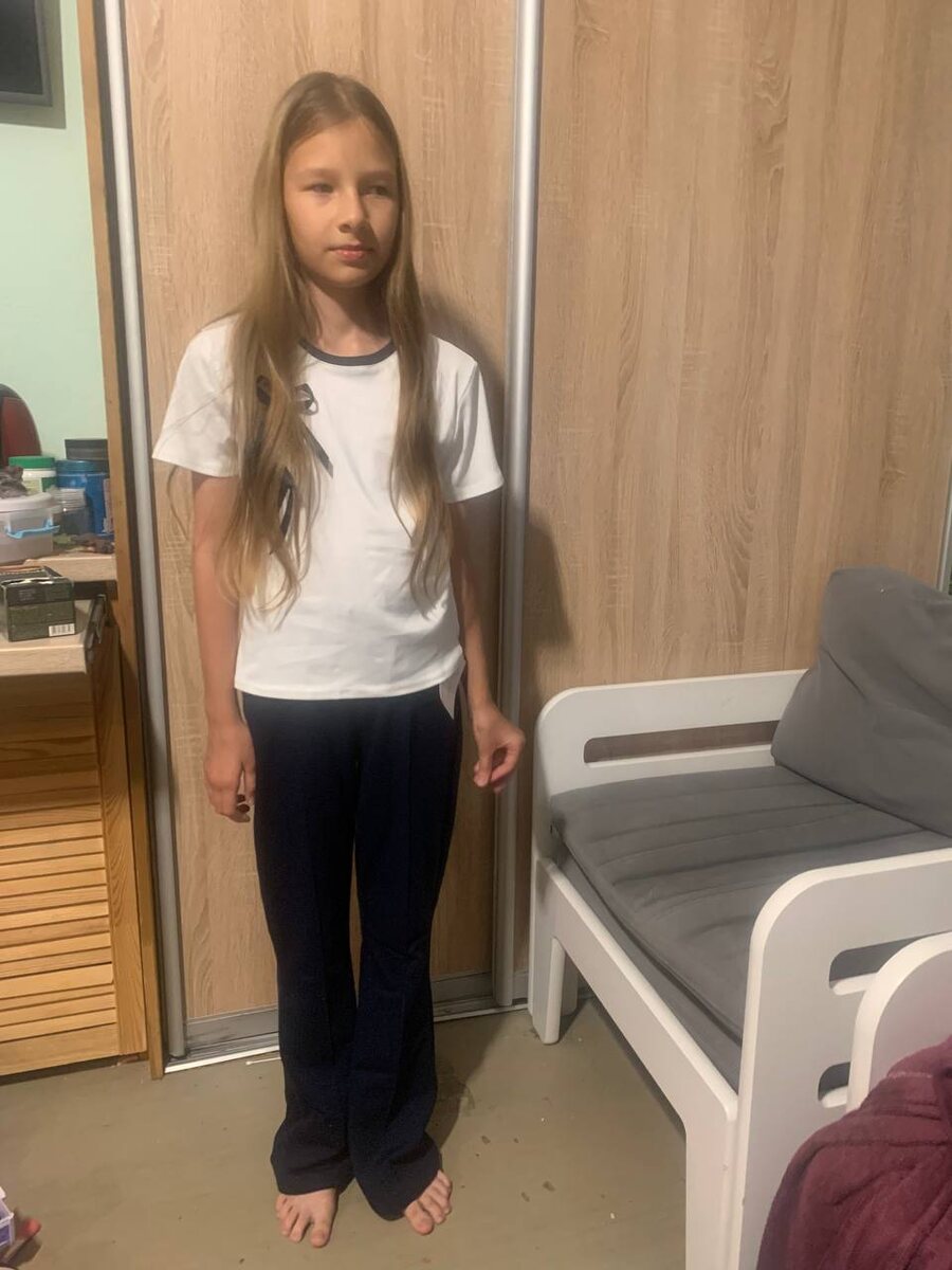 Первая примерка, не подрезаны по длине ещё