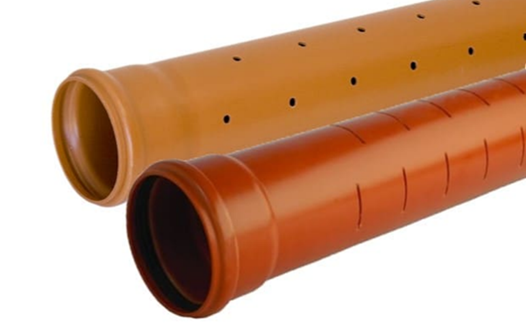 Фото 1.  ПВХ трубы для полей фильтрации септиков.  Фото с сайта продавца труб