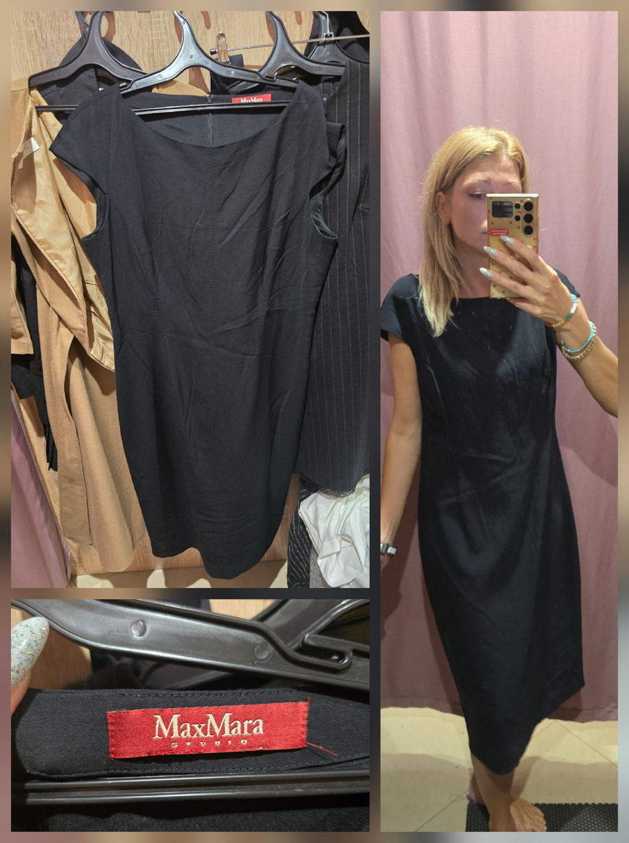Красивое , классическое и качественное платье от Max Mara.  Мне большое , а брать чтобы " что-то,  кому-то " нет времени.  Очень жаль 😟