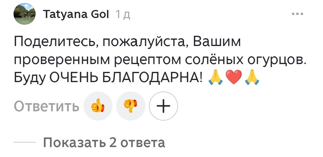 Скриншот комментария