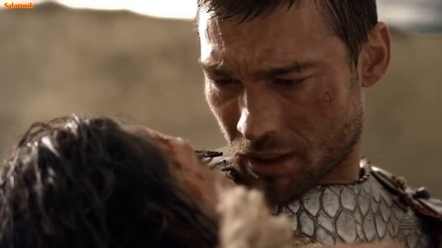 Сцена из сериала «Спартак», изображающая смерть жены главного героя.