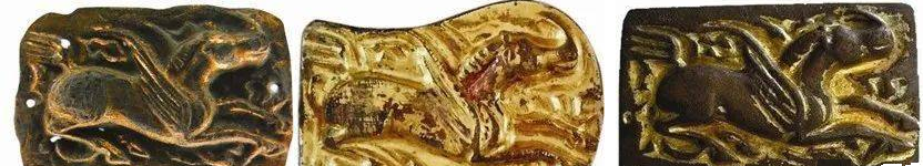 Мифические крылатые кони на пластинках найденные в Китае, Монголии и Туве.