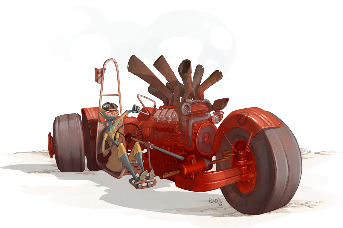 1. "Алый бизон". Техника на столько привлекает внимание, что не сразу замечаешь, что за рулём девушка.