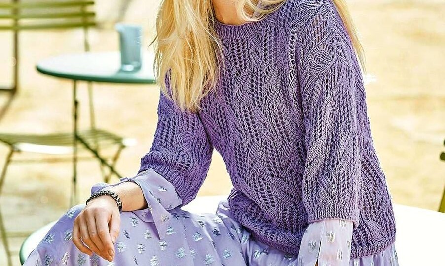 Вяжем демисезонные пуловеры с красивыми узорами