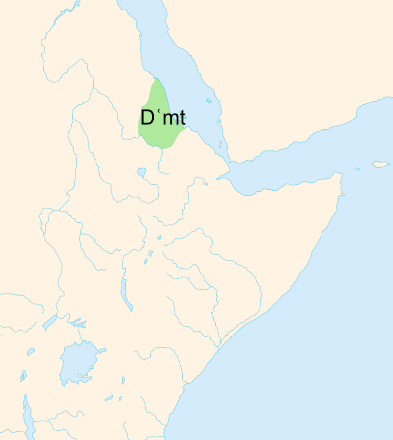 Карта расположения царства Даа’мат в период своего расцвета. Фото является общественным достоянием.