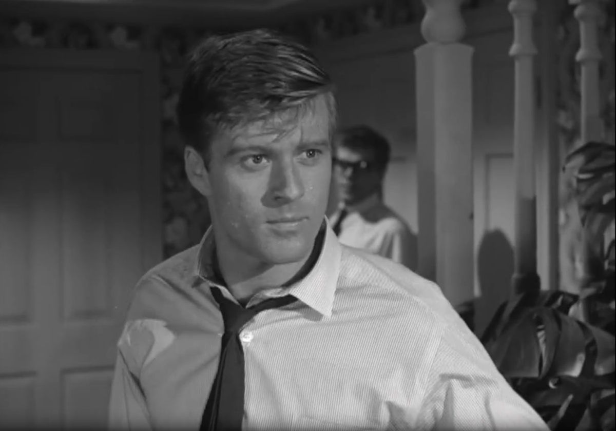 Роберт Редфорд в образе Чака Марсдена в эпизоде "Часть игры" из сериала "Час Альфреда Хичкока"