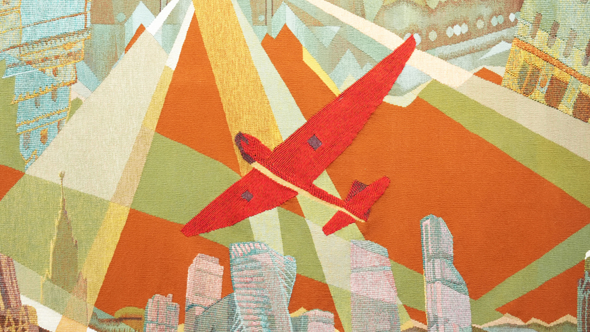 Ольга Солдатова - Над Москвой, гобелен ручной работы. Источник: https://clck.ru/3PGQmU →