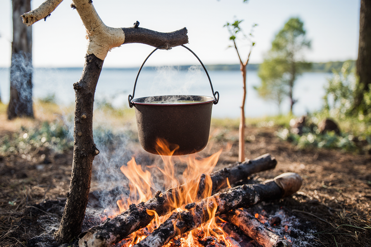 еда на костре 