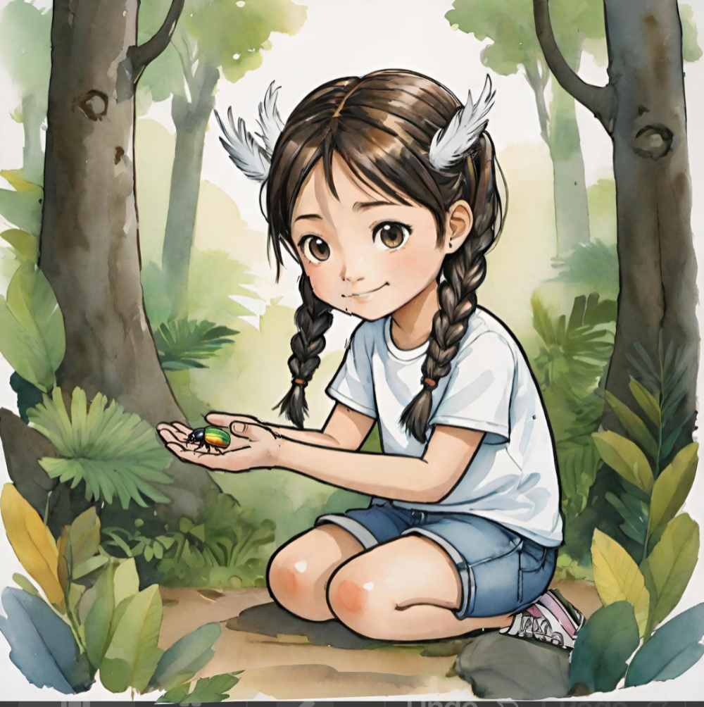 Ну, тут скорее вышла не Васька, а Вика, подражающая ей. Васька должна быть тощей и хмурой. А Вика - очень милая девочка.