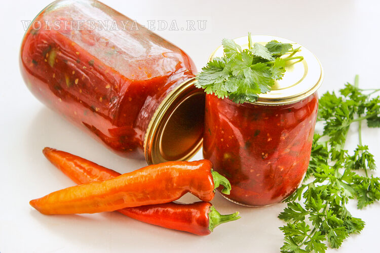 Острый перец по-армянски на зиму (ахоржак)