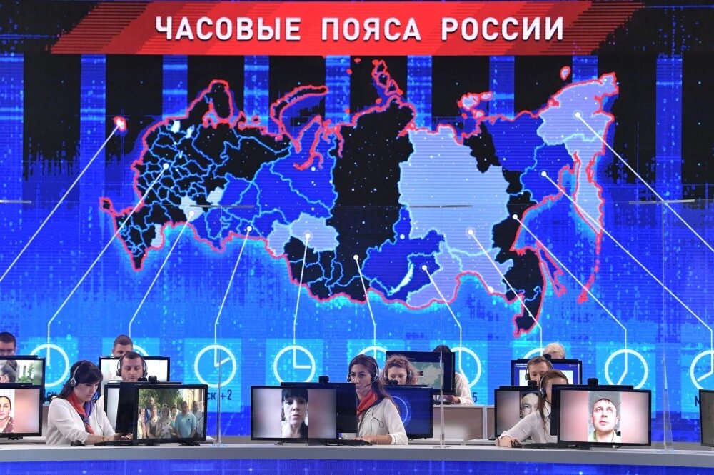    Прямая линия с Владимиром Путиным. Фото: kremlin.ru