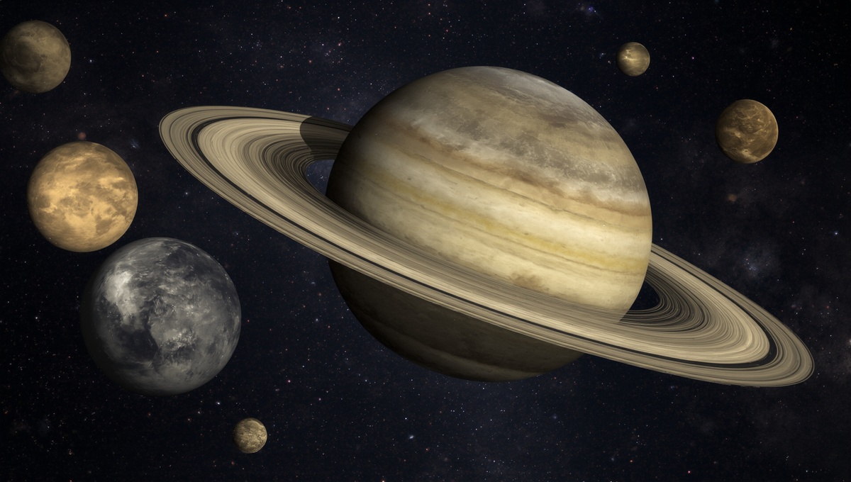 Сатурн и его спутники