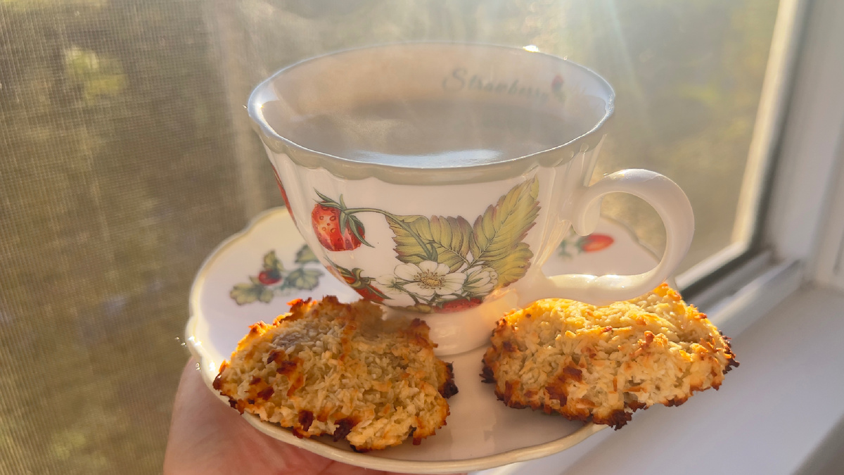 Кофе и печенье ПП. Хорошего дня. Фото автора