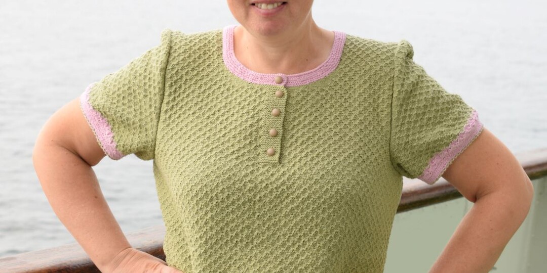 Футболка Поло спицами. История длинною в пять месяцев