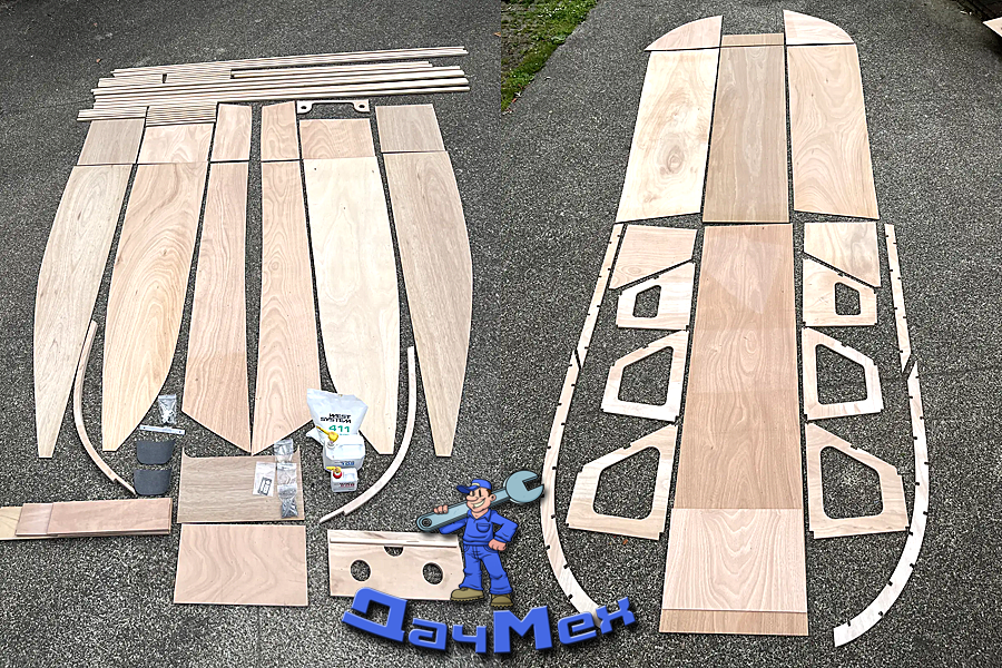 Фанерный набор для сборки вместительного катамарана