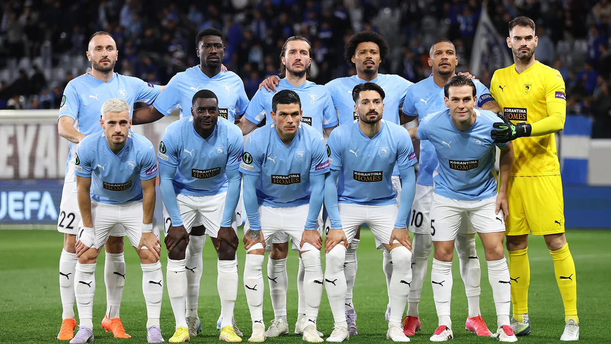 Игроки команды «Пафос» (Фото George Wood / UEFA via Getty Images)