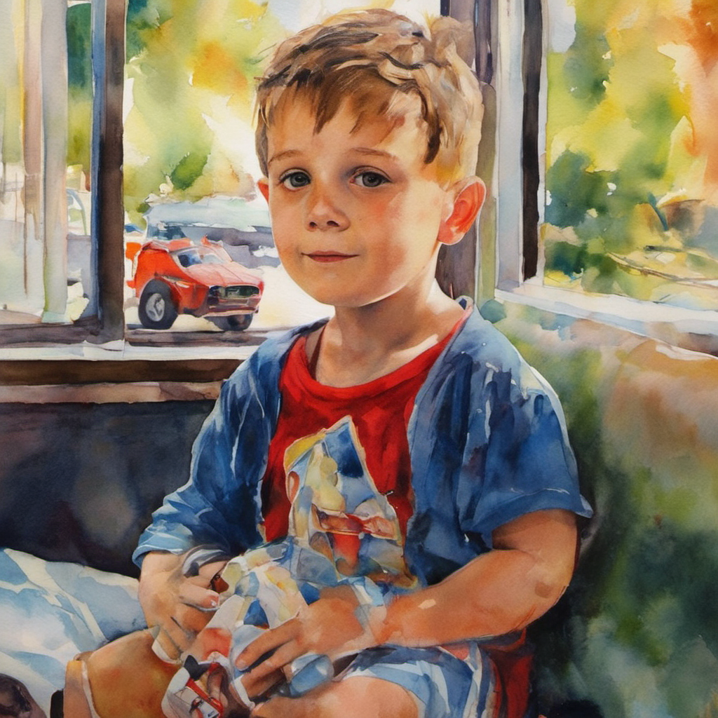 Тёма увидел в окошке Молнию Маккуин 