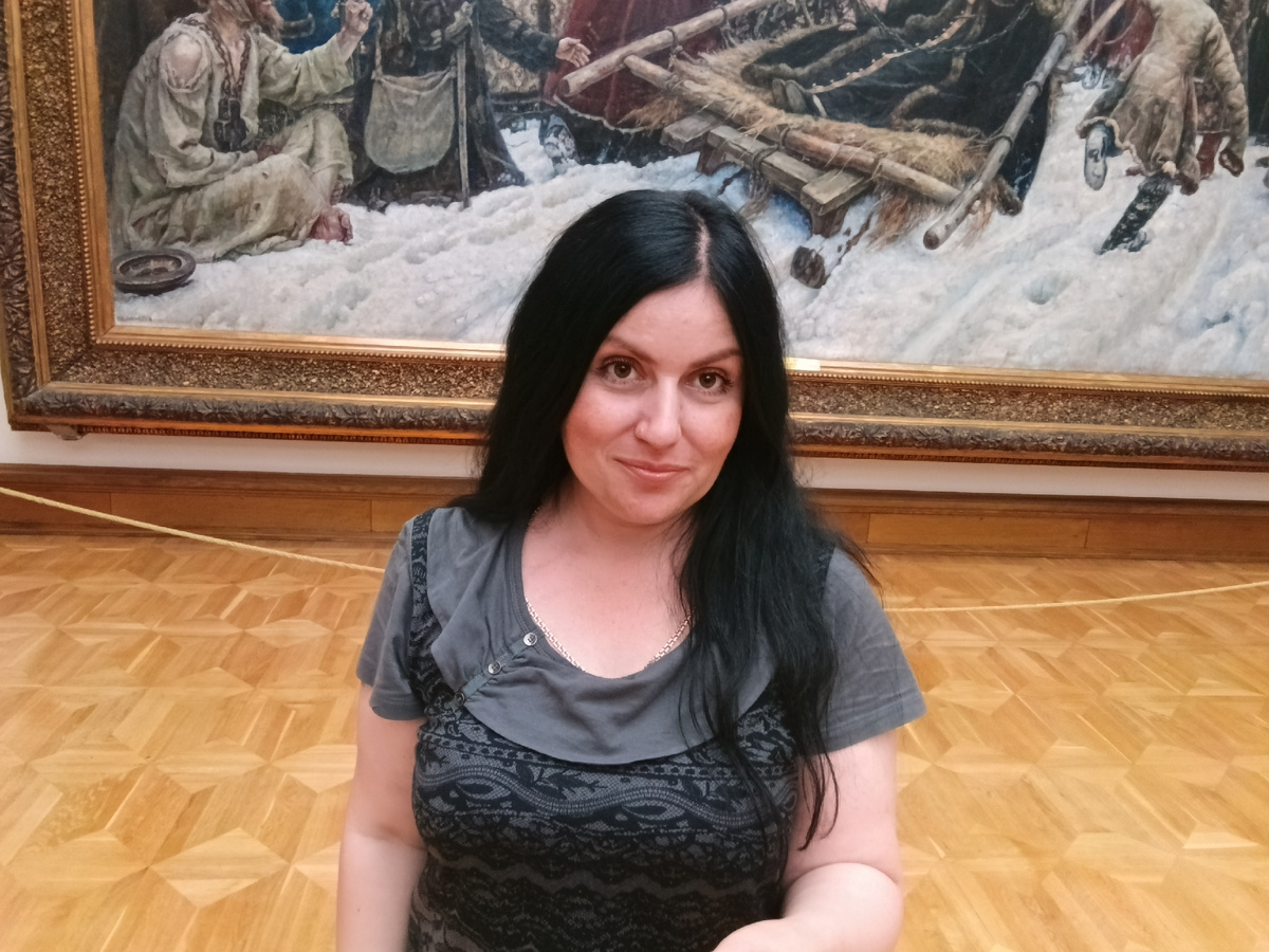 Автор канала в Третьяковской галерее