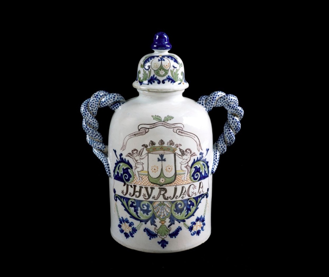 Аптечная банка для хранения использовалась для Theriac, Бордо, Франция, 1721