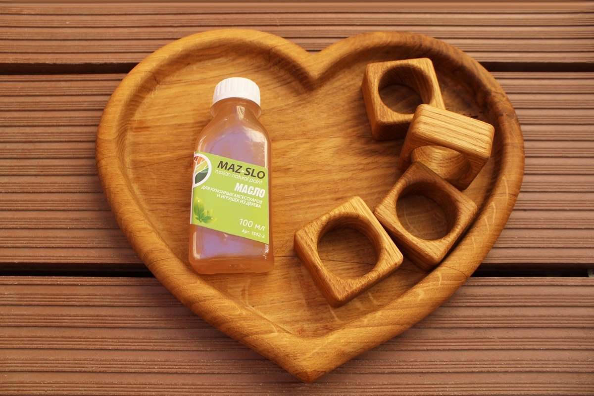 Безопасное сертифицированное масло для посуды и игрушек из дерева