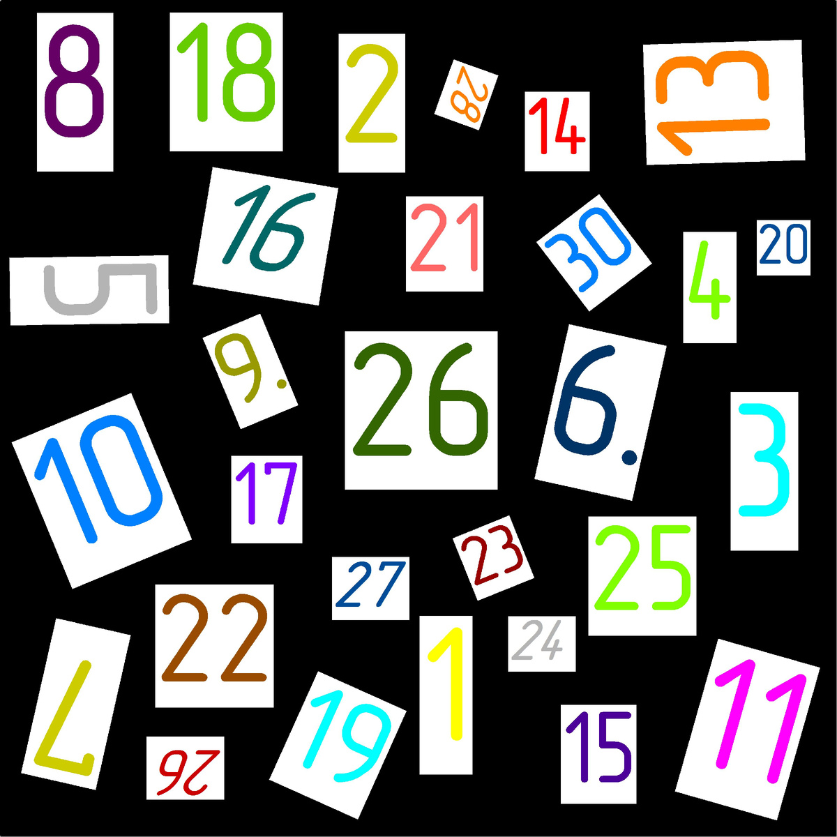 Головоломка "Черный квадрат" с числами