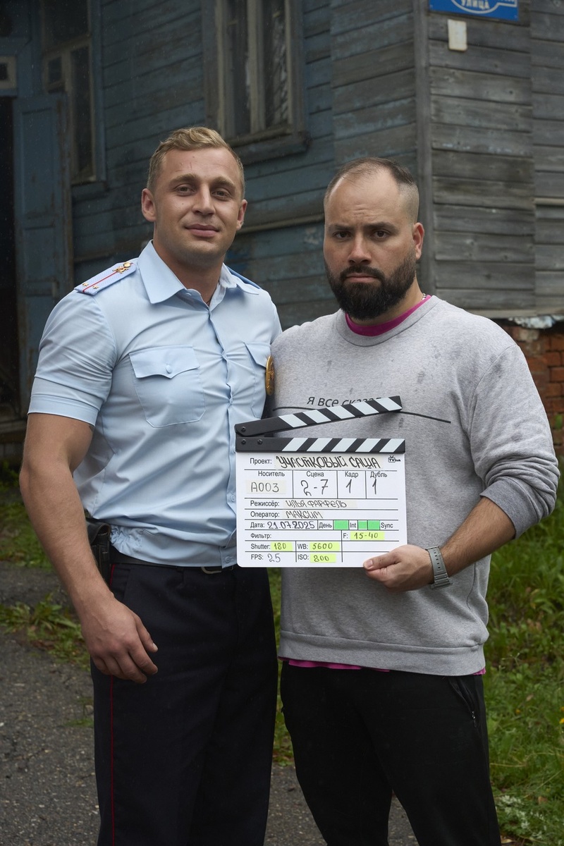    Саша Стоун с режиссером Ильей Фарфелем. Фото предоставлено авторами проекта