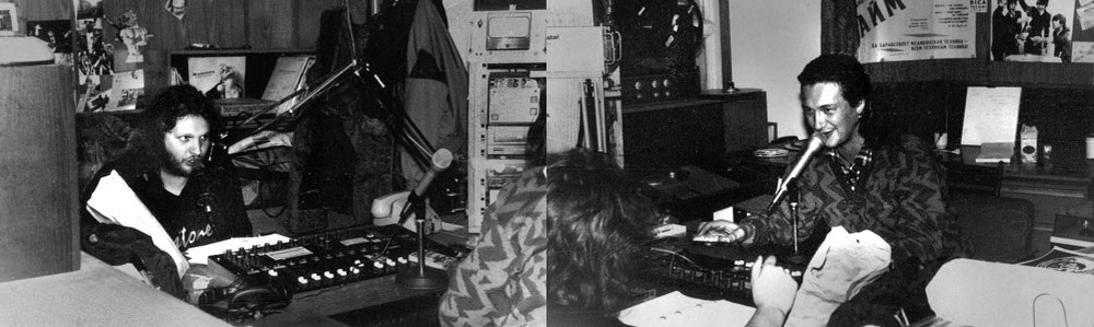 А. Минаев и П. Молчанов на радио. Фото с сайта Радио Ракурс.