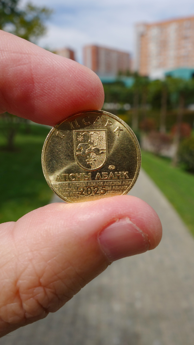 Монета номиналом 1 апсар 2025 года. 