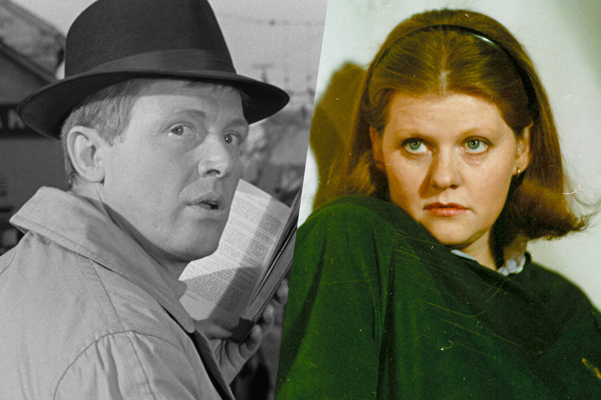 Ирина Муравьева в фильме «Самая обаятельная и привлекательная» и Иннокентий Смоктуновский в фильме «Берегись автомобиля» (коллаж) ©Предоставлено телеканалом «Мосфильм. Золотая коллекция»