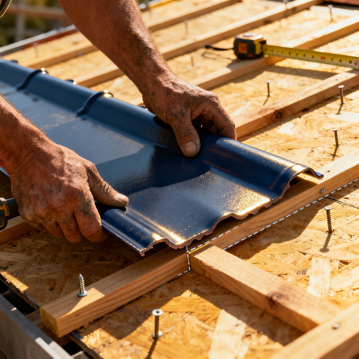 Монтаж металлочерепицы