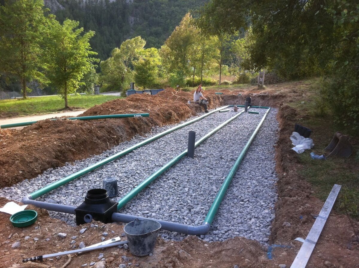 Было у нас примерно вот так - труба рассеивала воду по грунту под лужайкой (фото из инетрнета) ЛИСТАЙТЕ КАРУСЕЛЬ ФОТО