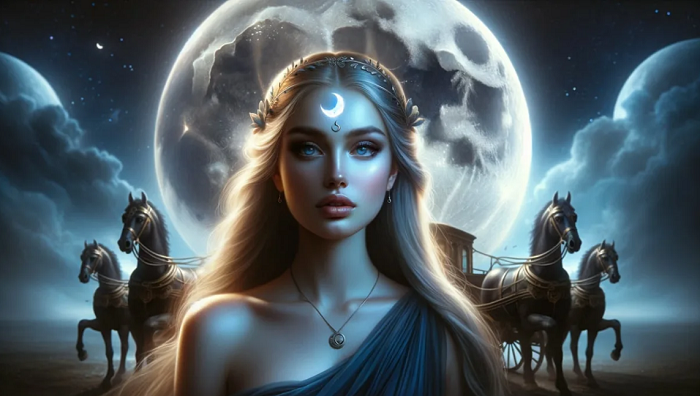 Изображение богини Селены