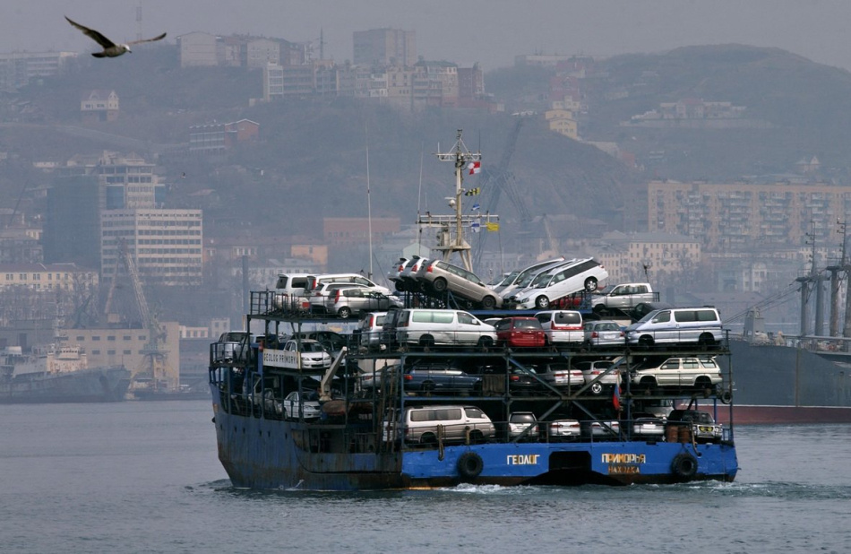 Вот так возят авто из Японии вв Владик