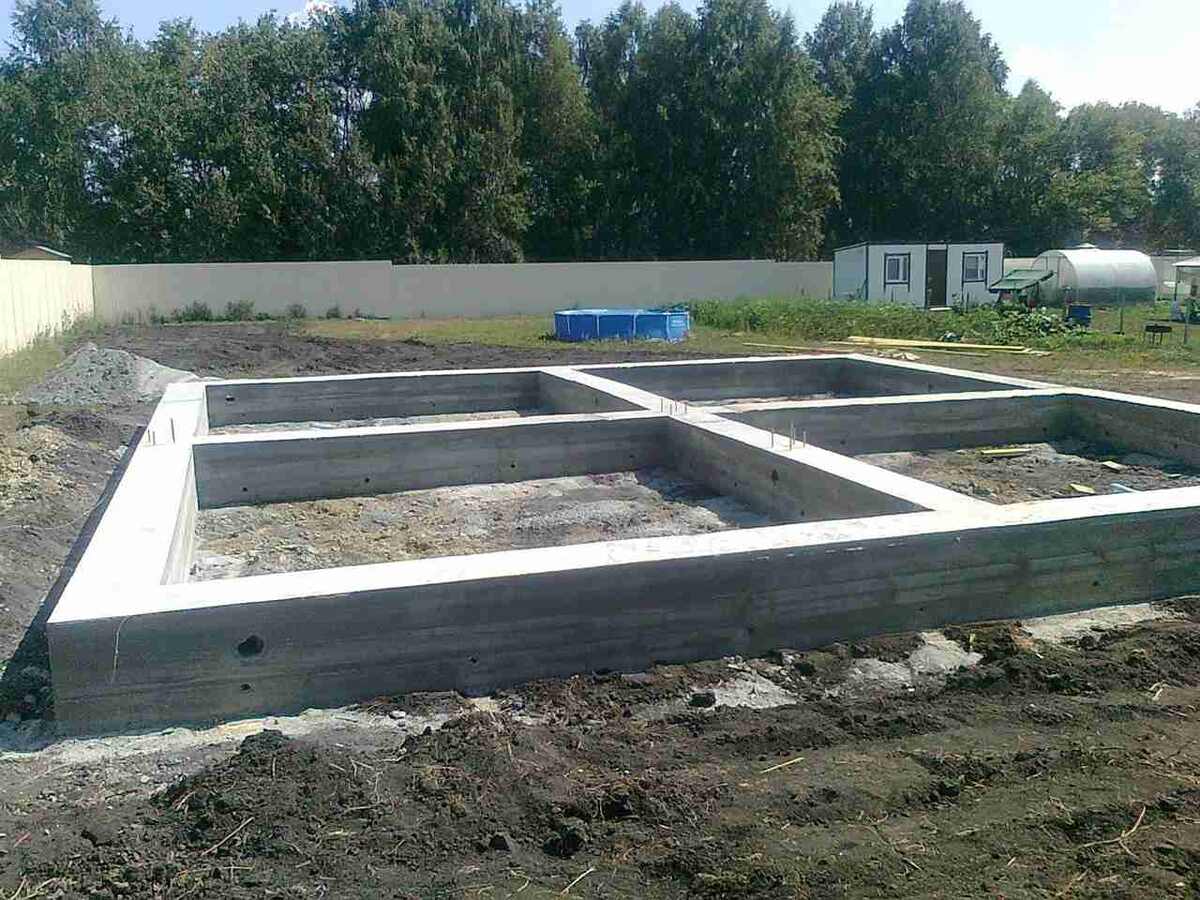 На фото: ленточный фундамент