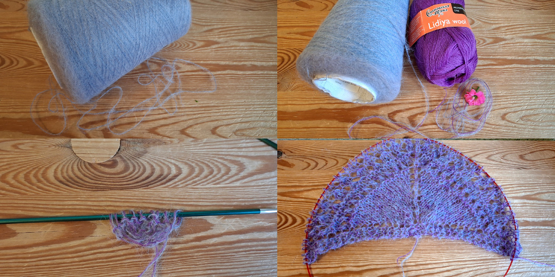 Косынку простейшую из мохера вяжу!