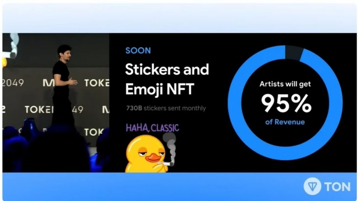 Анонс NFT-стикеров на конференции 2049 в Дубае
