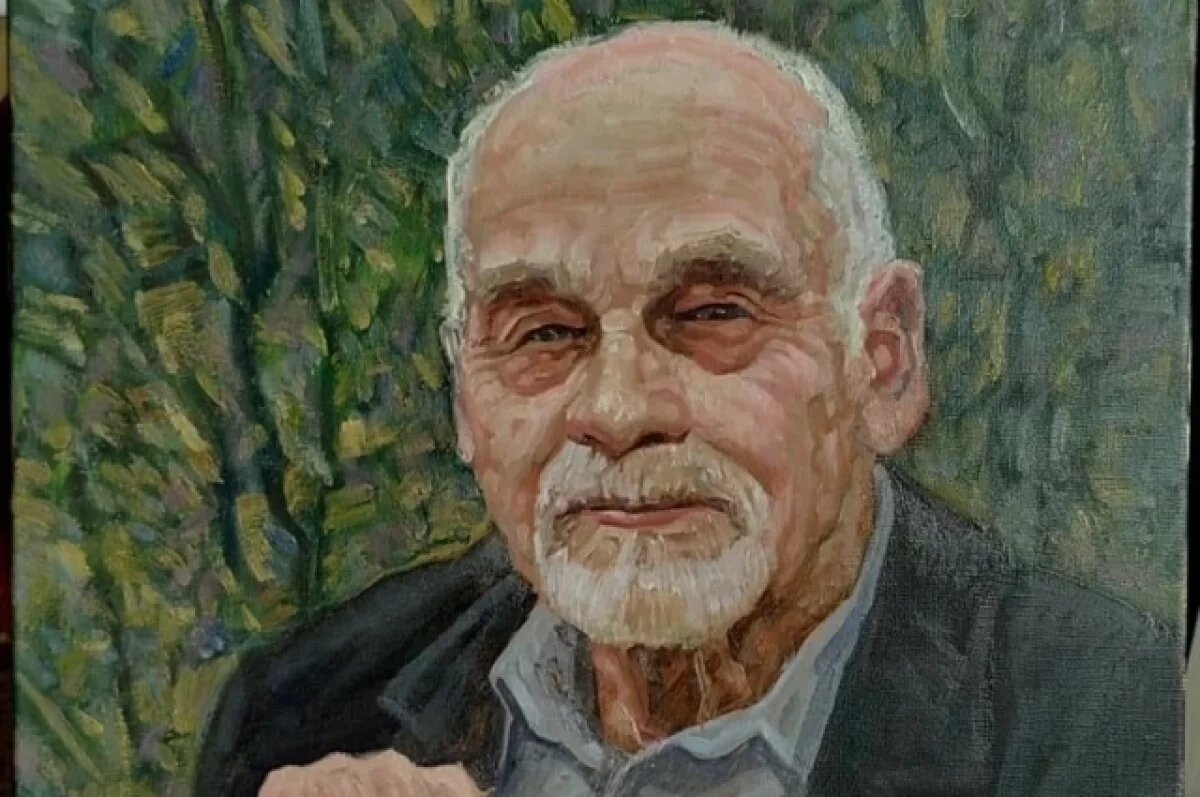    Портрет фронтовика Семёна Соболева.