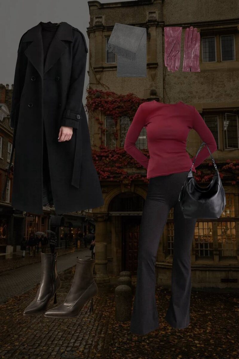 1. Лонгслив 430770530
2. Брюки 225968828
3. Сумка 46160246
4. Обувь 165113994
5. Шарф 191933263
6. Перчатки 119470129