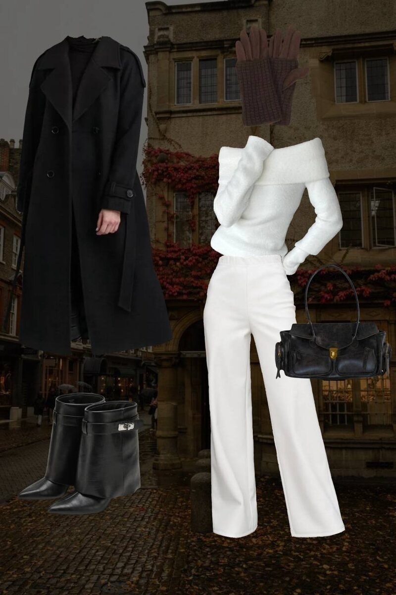 1. Брюки 198647437
2. Сапоги 471421989
3. Сумка 315046560
4. Пальто 59083789
5. Перчатки 211577912