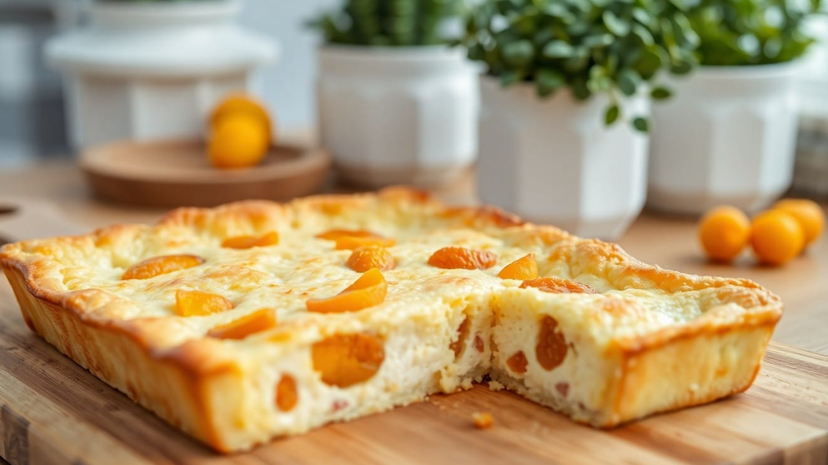 🍁 Творожная запеканка с курагой