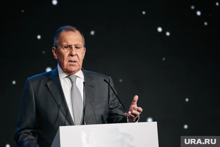 В эфире программы «Большая игра» на «Первом канале» Лавров рассказал о диалоге с США и планах Запада. Фото: Роман Наумов © URA.RU
