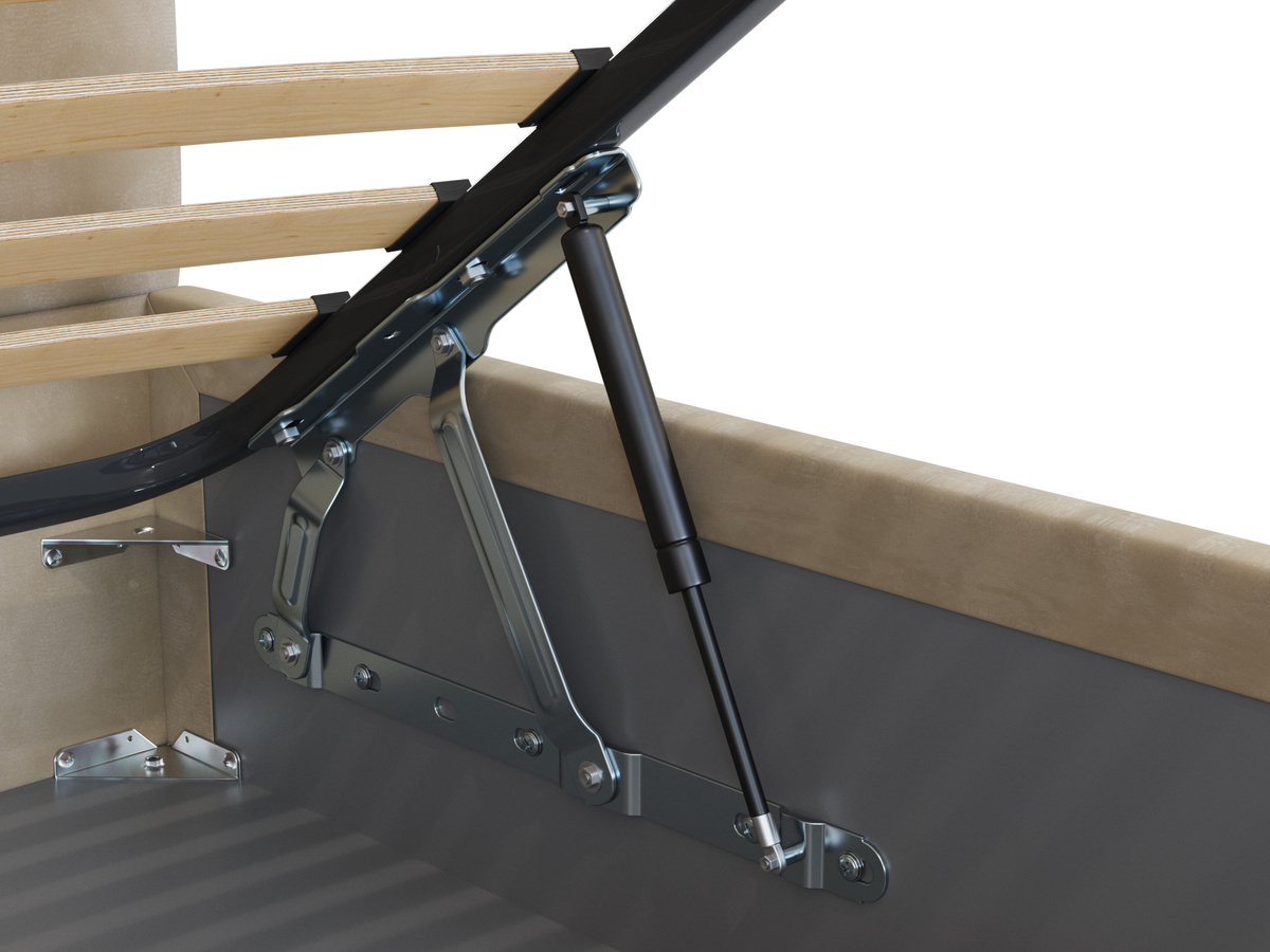 На фото подъемный механизм с газлифтом, установленный на кровати Эсми