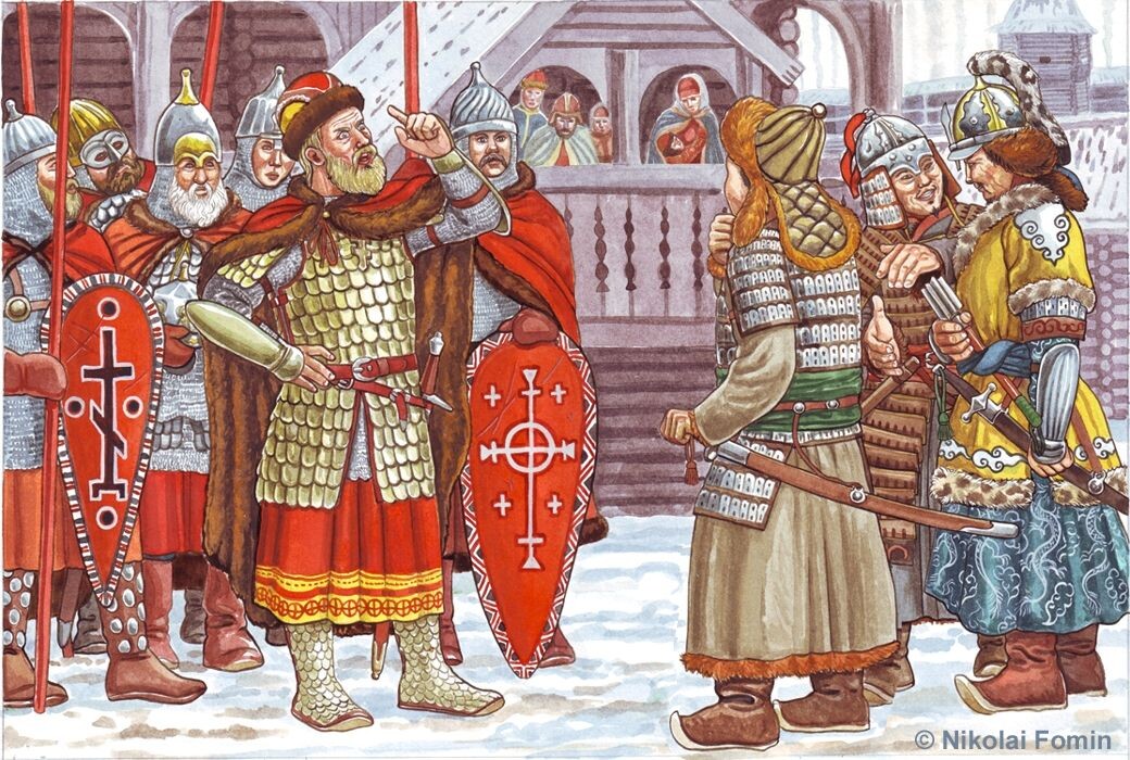 Монгольские послы у Мстислава Романовича.