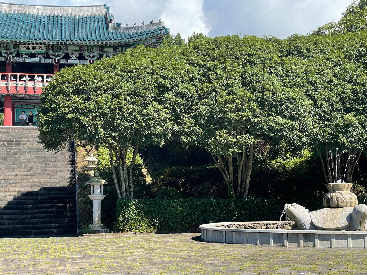 Удалось закинуть монетки в фонтан напротив Дракона (Это означает честь)